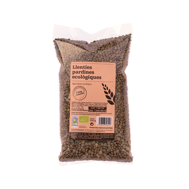 LENTEJAS PARDINAS SECAS BIO B.500GR AME